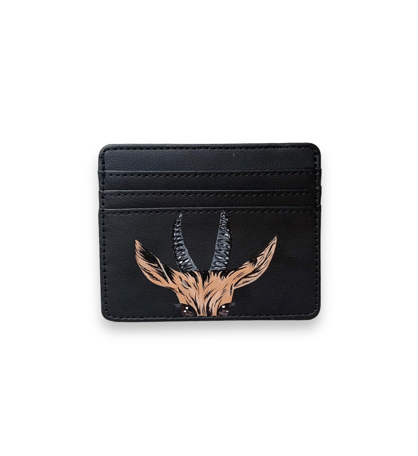 Arabian deer - Simple black card holder